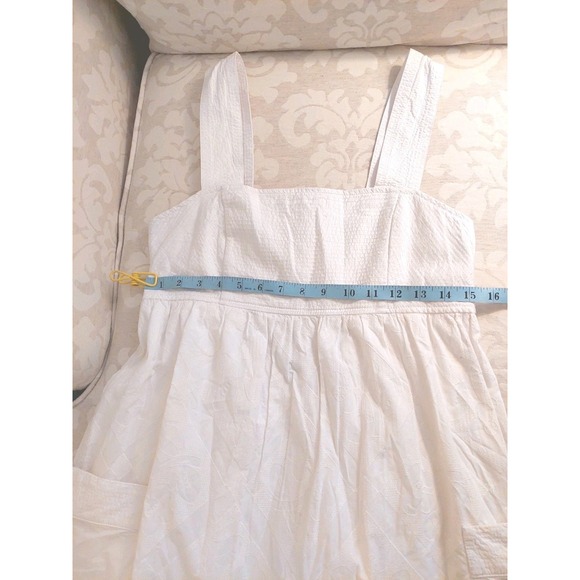 NEW!  Madewell Cutout-Back Empire Midi Dress Cotton Eyelet White Size 2 $158 - Picture 11 of 15